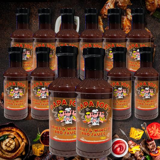 1 Case of Ribs & Wings BBQ Sauce (12 Bottles)